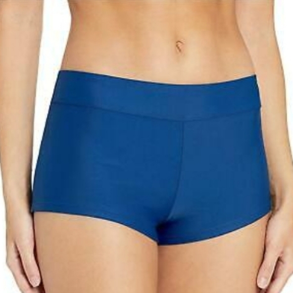 Catalina Blue Convertible Twist Front Bandeau Tankini Top & BoyShort Size M - Picture 7 of 10